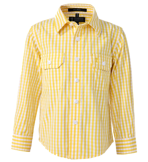 Kids :: Pilbara Kids Long Sleeve Check Shirt in Yellow